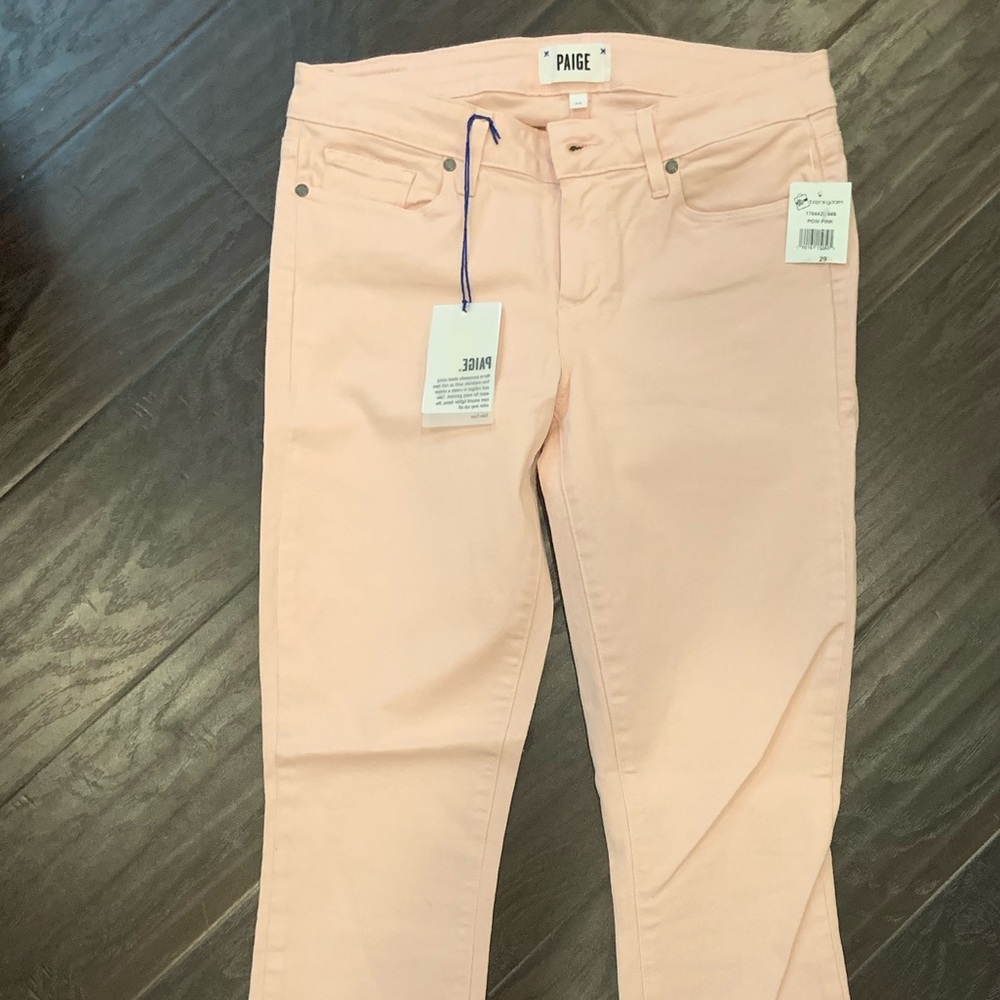 Paige Vintage Pink Verdugo Ankle Jeans Size 29